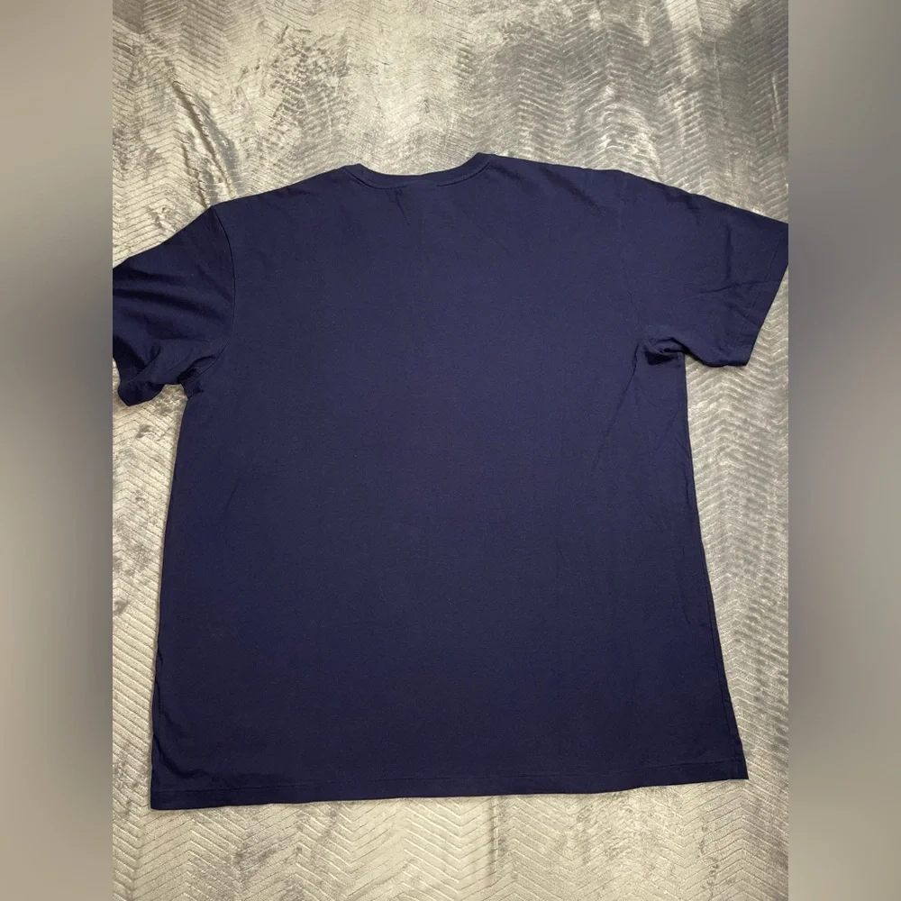 Vtg Mens‎ Polo Ralph Lauren Short Sleeve Logo Tee Navy Blue XL